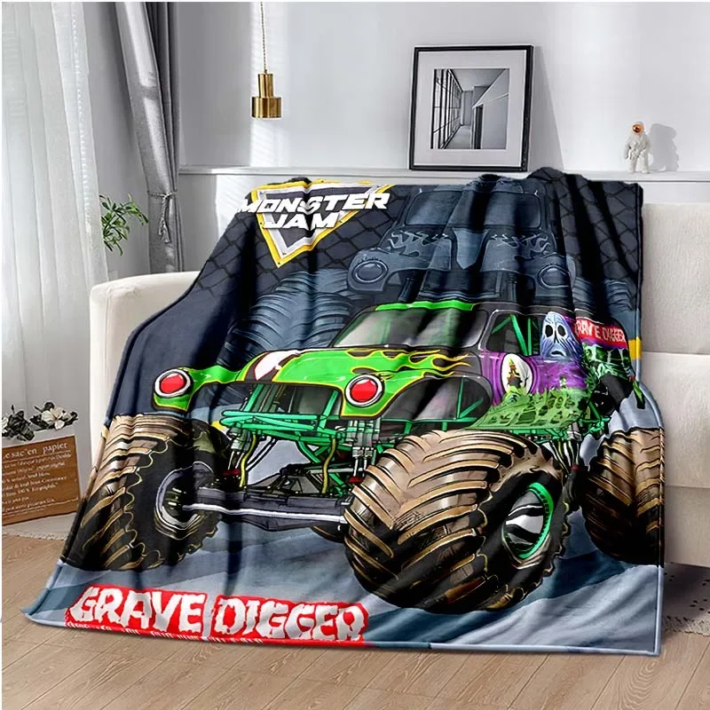 Hot Wheels Car Monster Trucks - Плед Monster Jam Grave Digger Truck